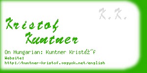 kristof kuntner business card